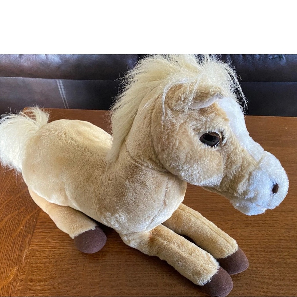AniMagic Plush Horse - Cream and Brown Soft Toy talks and moves its head